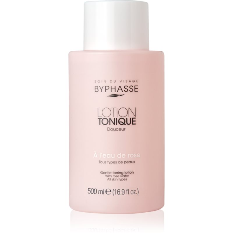BYPHASSE Lotion Tonique tonic pentru fata cu apă de trandafiri 500 ml