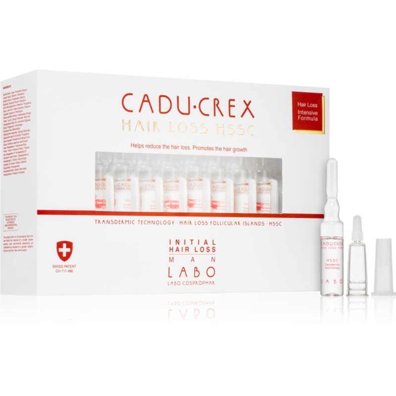 CADU-CREX Hair Loss HSSC Initial Hair Loss tratament de păr pentru bărbați împotriva căderii incipiente a părului pentru bărbați 20x3,5 ml