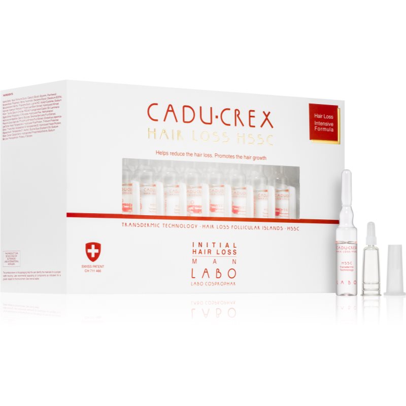 CADU-CREX Hair Loss HSSC Initial Hair Loss tratament împotriva căderii incipiente a părului pentru bărbați 40x3,5 ml