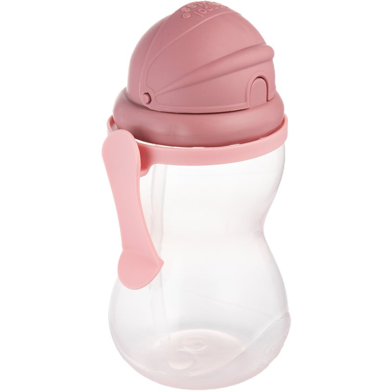 Canpol babies Sport Cup sticlă pentru sport cu pai Pink 12m+ 370 ml