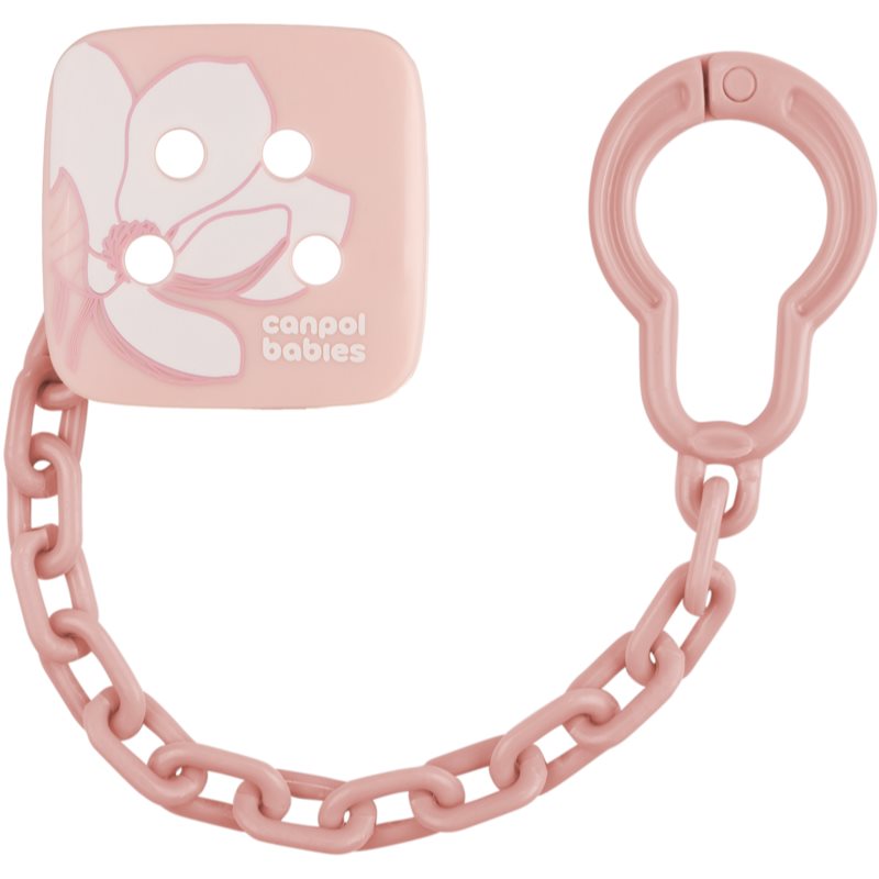 Canpol babies Gold Soothers Holder lanț pentru suzetă Pink 1 buc