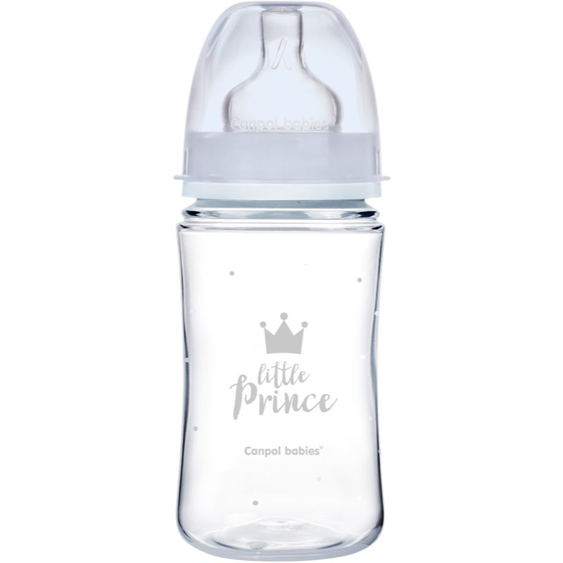 Canpol babies Royal Baby biberon pentru sugari 3m+ Blue 240 ml