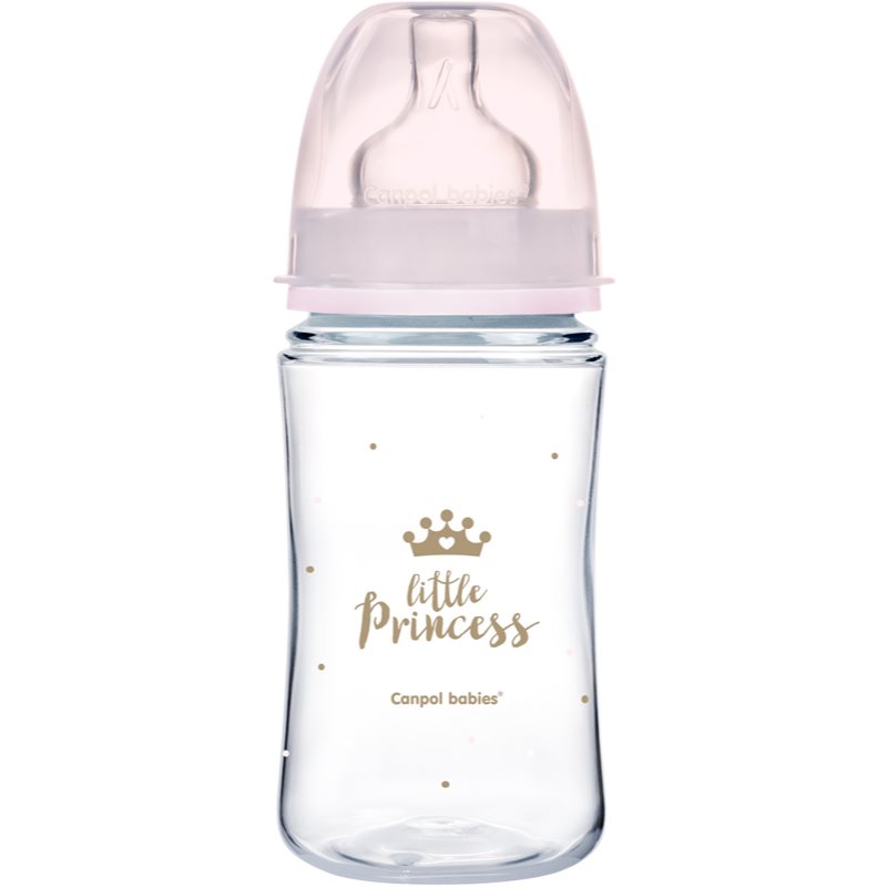 Canpol babies Royal Baby biberon pentru sugari 3m+ Pink 240 ml