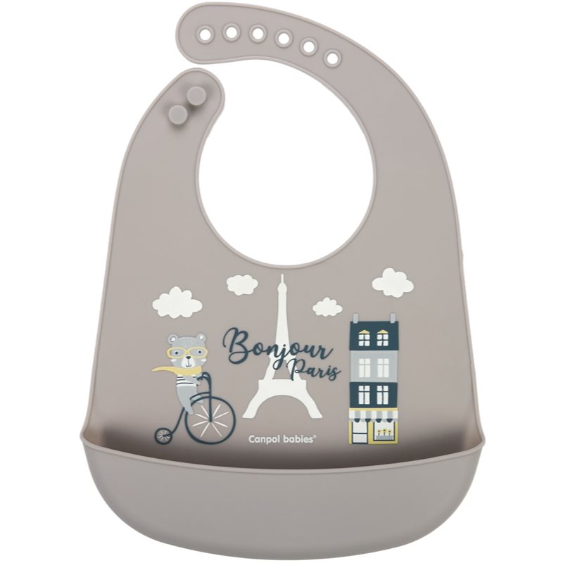 Canpol babies Bonjour Paris Bibs bavețică Beige 1 buc