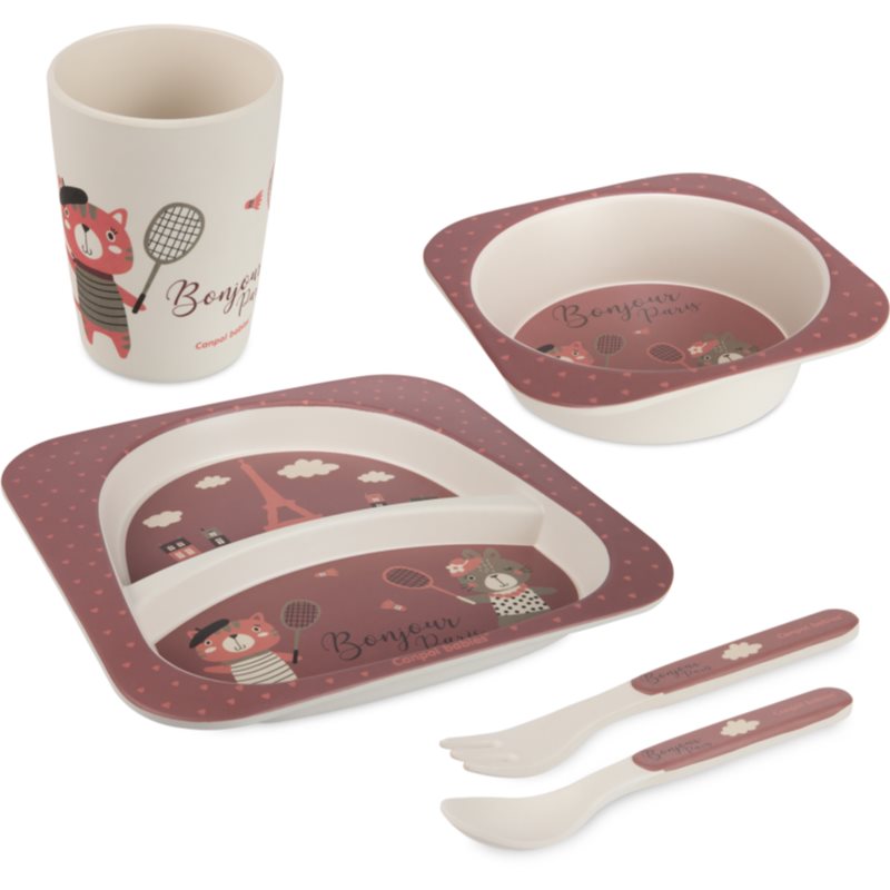 Canpol babies Bonjour Paris Set serviciu de masă pentru copii 5 buc