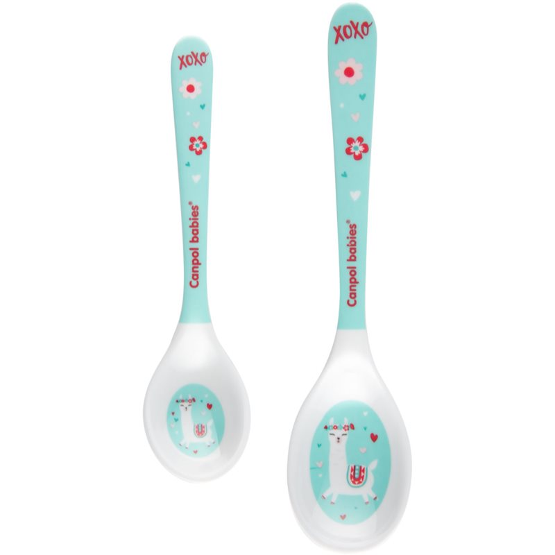 canpol babies Exotic Animals Spoon linguriță Turquoise 2 buc