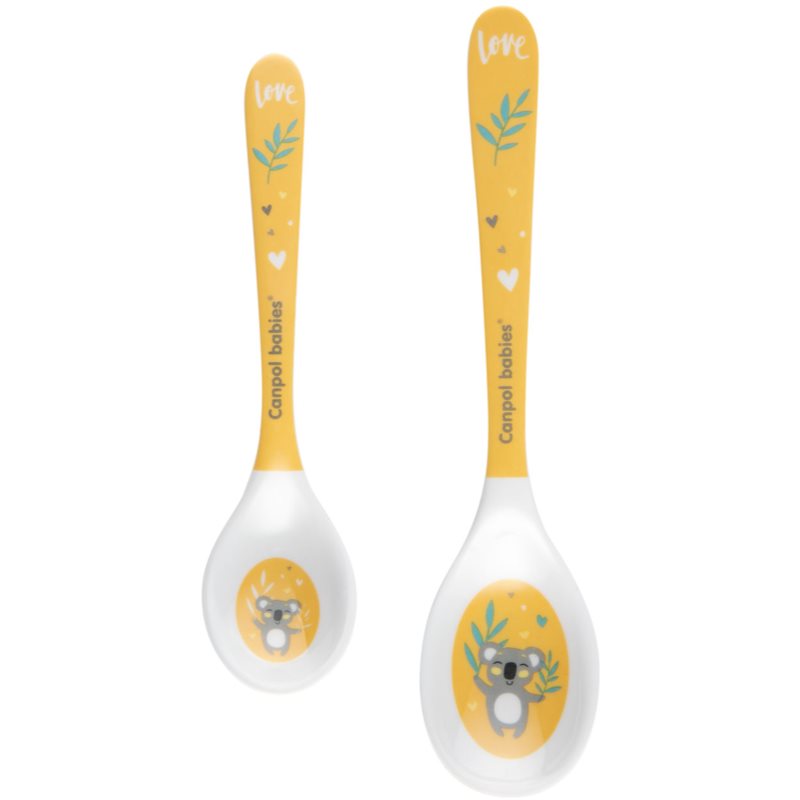 canpol babies Exotic Animals Spoon linguriță Yellow 2 buc