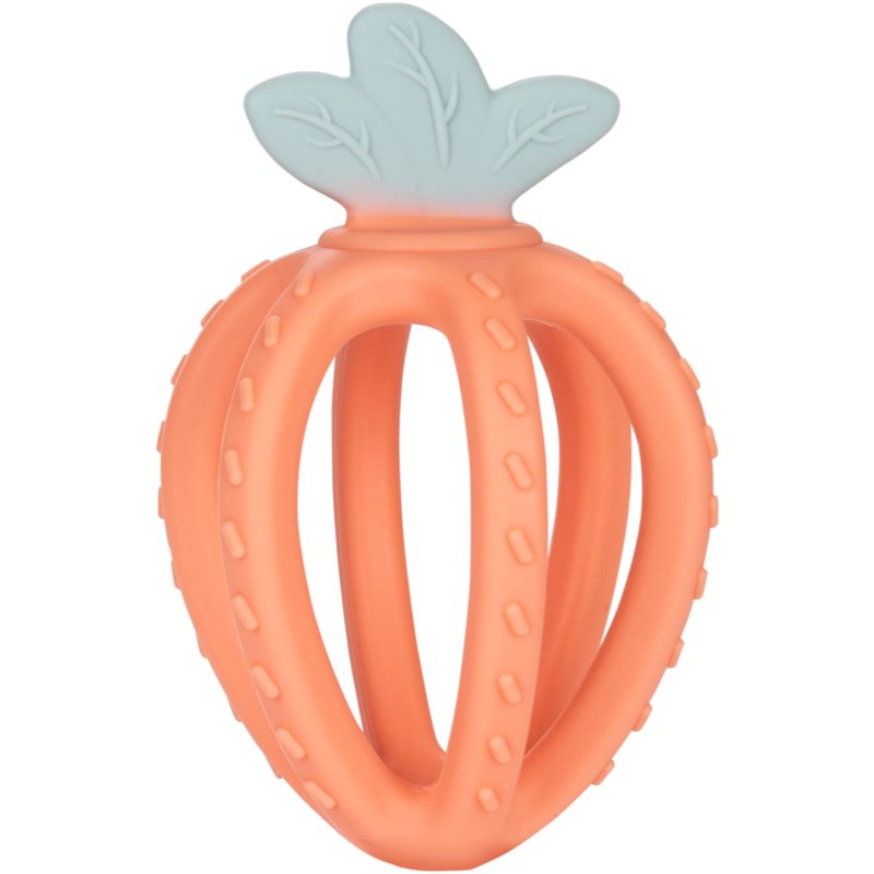 Canpol babies Silicone Sensory Teether Strawberry Orange jucărie pentru dentiție Orange 3m+ 1 buc