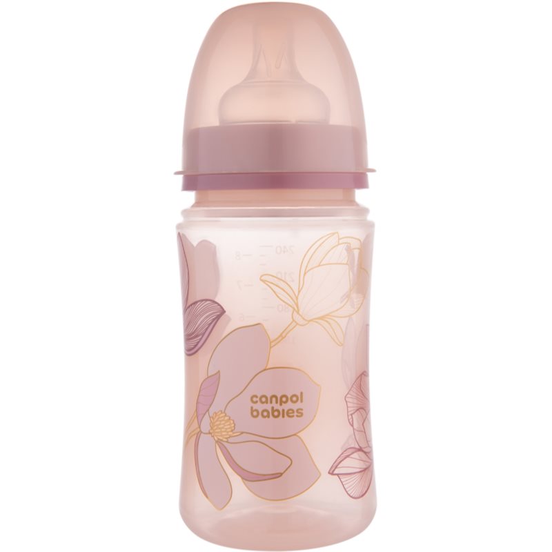 Canpol babies EasyStart Gold biberon pentru sugari 3+ months Pink 240 ml