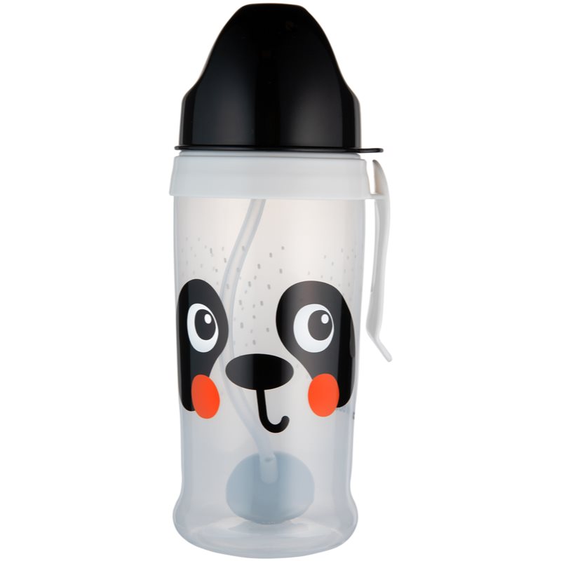 Canpol babies BabiesBoo Sport Cup sticlă pentru sport cu pai cu greutăți Panda 350 ml Canpol babies BabiesBoo Sport Cup sticlă pentru sport cu pai cu greutăți Panda 350 ml