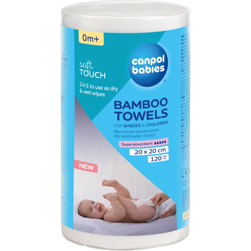 Canpol babies Bamboo Towels prosoape de unică folosință 0m+ 20x20 cm 120 buc