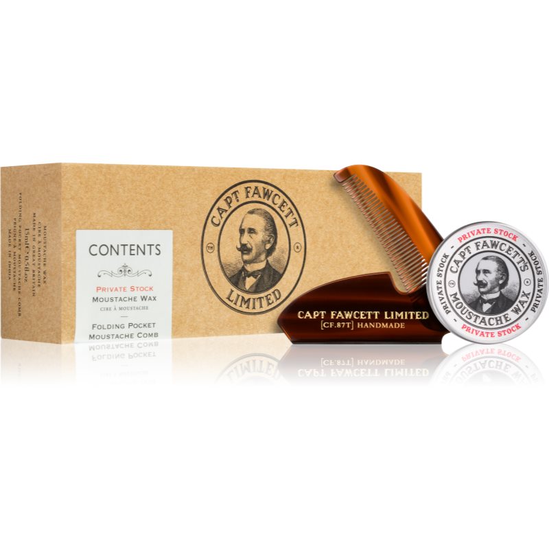 Captain Fawcett Gift Box Beard Private Stock set cadou (pentru barbă) pentru bărbați