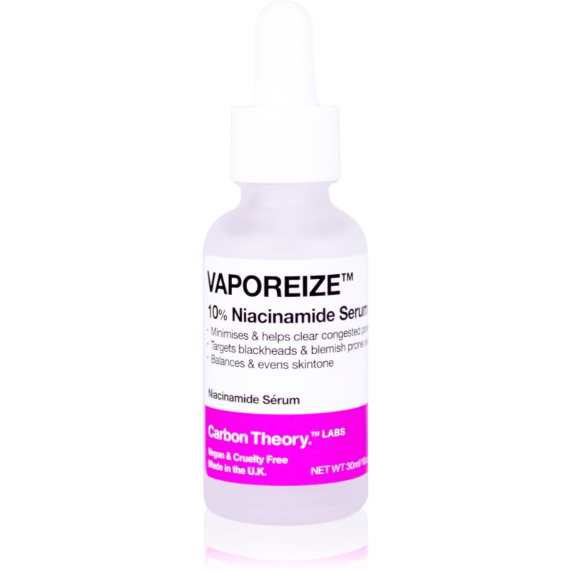 Carbon Theory Vaporeize 10% Niacinamide Serum ser facial cu niacinamidă și zinc 30 ml