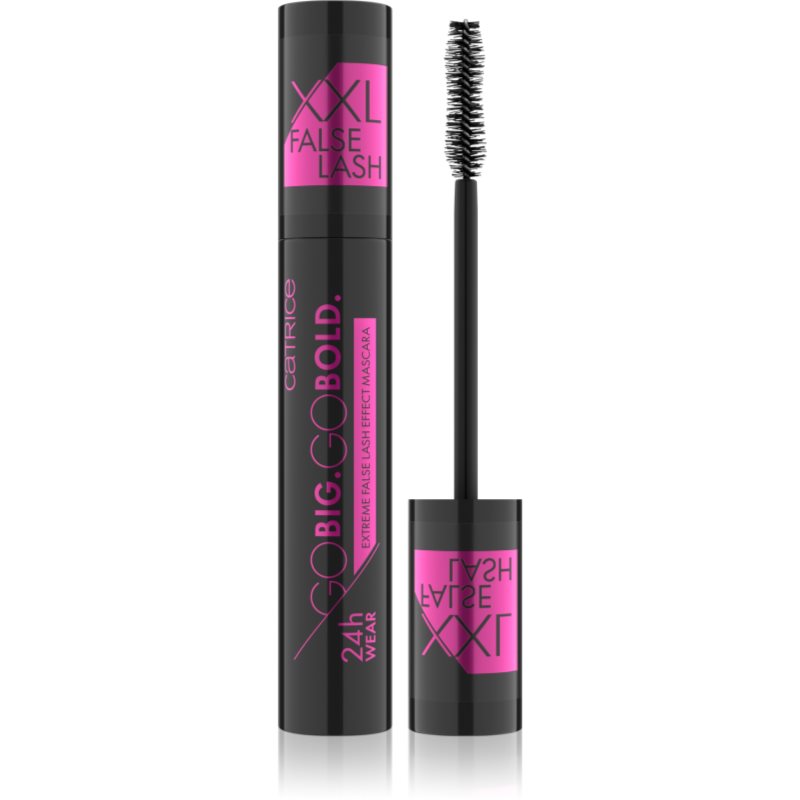 Catrice Go Big. Go Bold. 24h Wear Extreme False Lash Effect mascara pentru volum si curbare culoare Black 12 ml