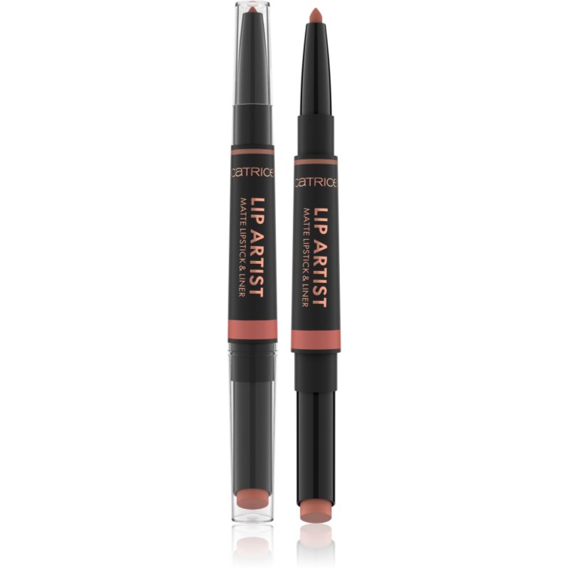 Catrice Lip Artist Matte Lipstick & Liner ruj + creion contur pentru buze cu efect matifiant culoare 010 Always Together 1.74 g