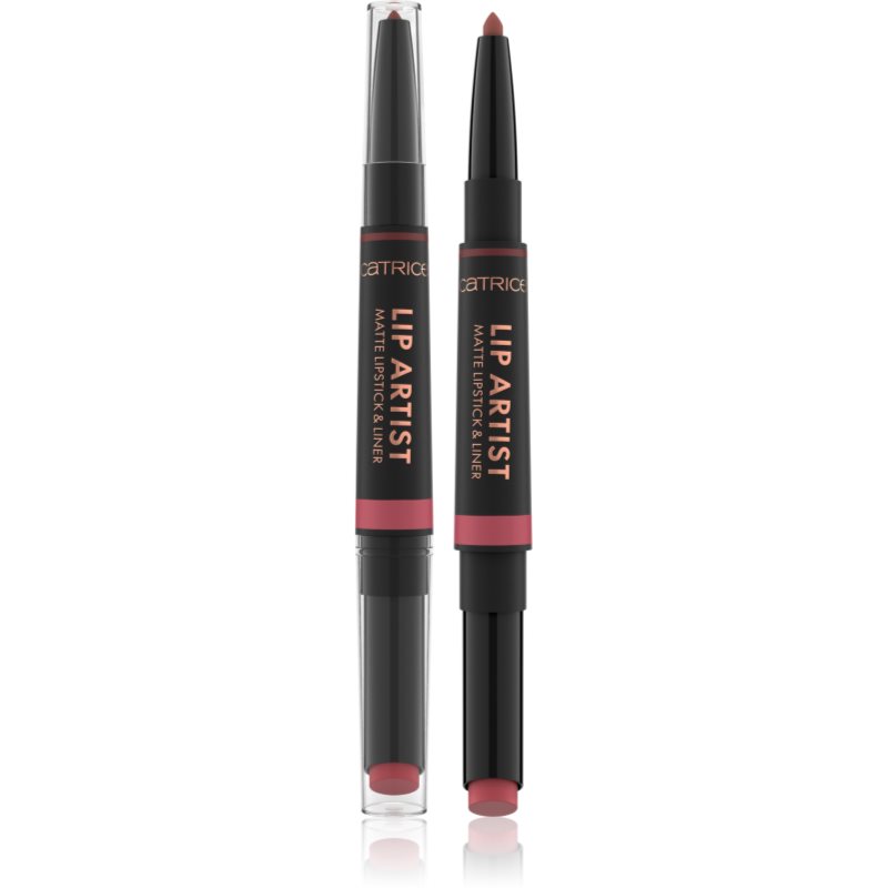 Catrice Lip Artist Matte Lipstick & Liner ruj + creion contur pentru buze cu efect matifiant culoare 020 Never Apart 1.74 g