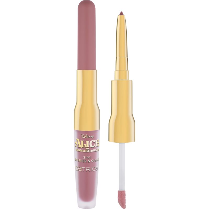 Catrice Disney Alice in Wonderland ruj și creion pentru conturul buzelor 2 in 1 culoare C01 How Curious 1.77 g