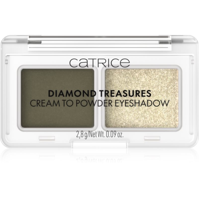 Catrice Diamond Treasures duo fard ochi culoare 040 Olive Twinkle 2.8 g