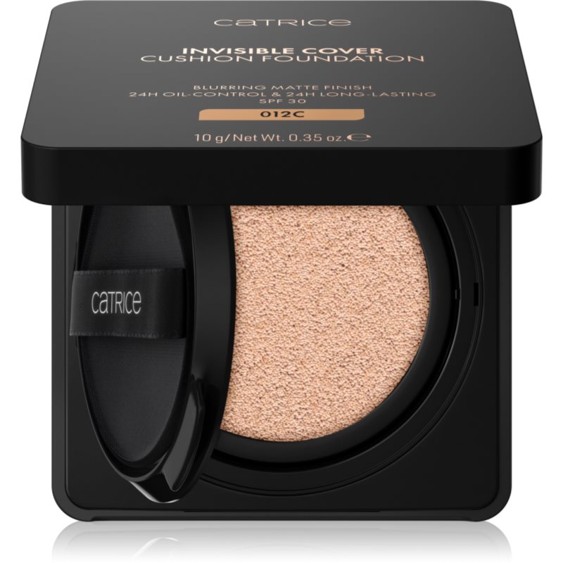 Catrice Invisible Cover Cushion Foundation machiaj matifiant în burete SPF 30 culoare 012C 10 g