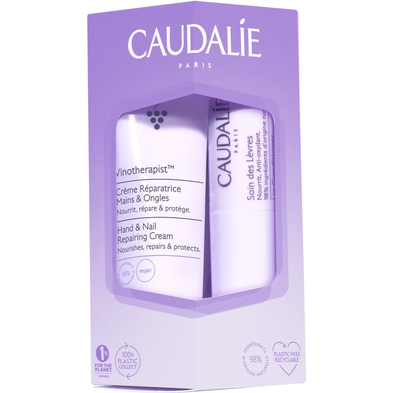 Caudalie Vinotherapist Hand & Lip Duo set cadou cu efect de hidratare 2 buc