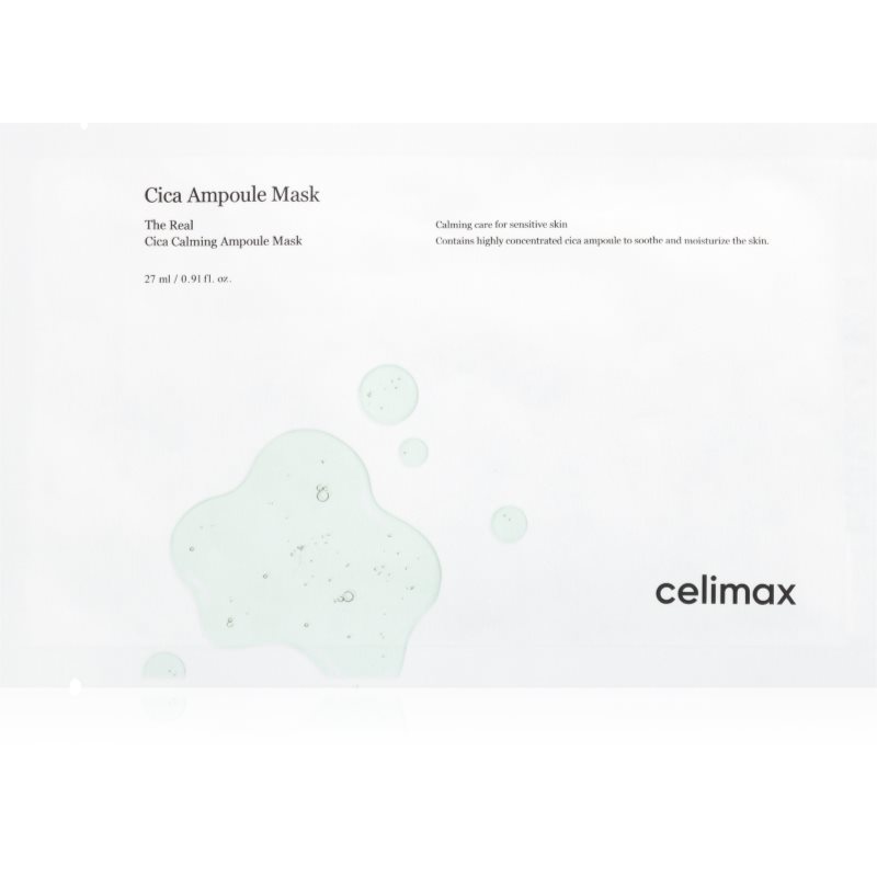 celimax The Real Cica mască intensă cu hidrogel pentru netezirea pielii 25 ml