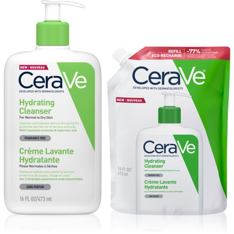 CeraVe Sustainable Hydrating Cleanser Kit emulsie pentru curatare ambalaj economic