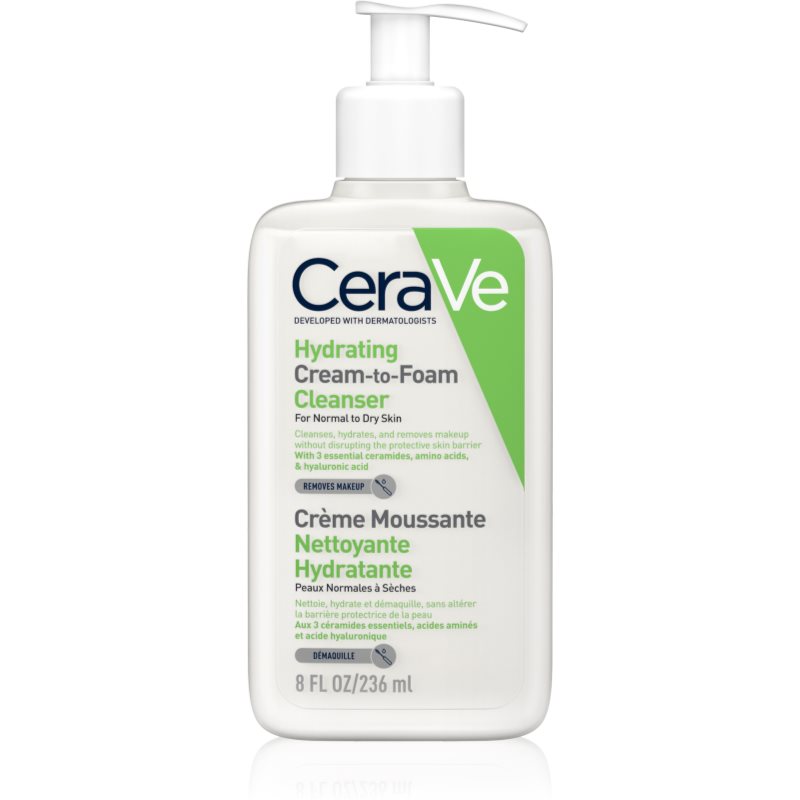 CeraVe Cleansers crema de curatare sub forma de spuma pentru ten normal spre uscat 236 ml