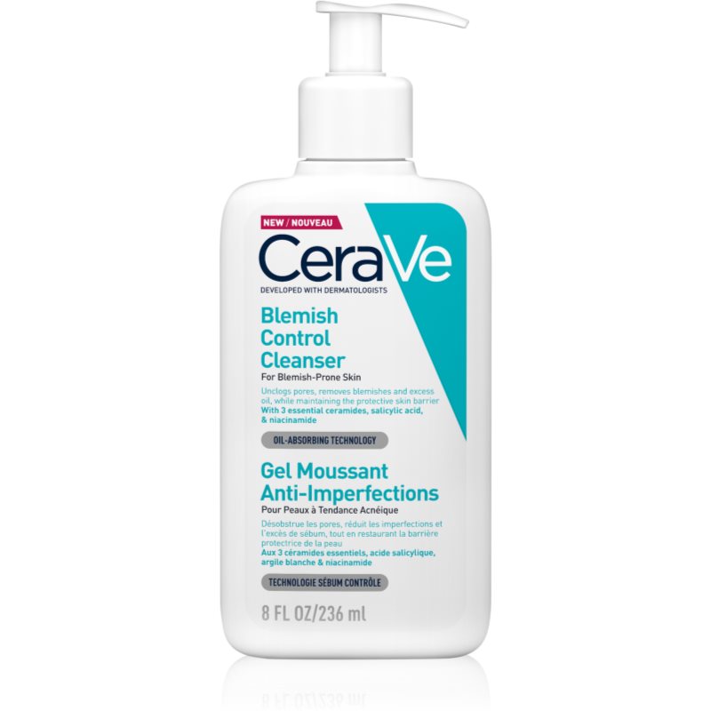 CeraVe Blemish Control gel de curățare impotriva imperfectiunilor pielii cauzate de acnee 236 ml