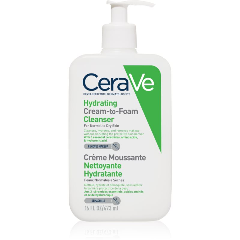 CeraVe Cleansers crema de curatare sub forma de spuma pentru ten normal spre uscat 473 ml