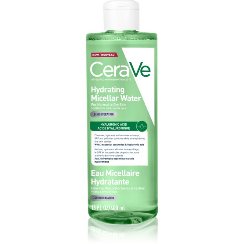 CeraVe Micellar Water Hydrating apa pentru curatare cu particule micele pentru ten normal spre uscat 400 ml