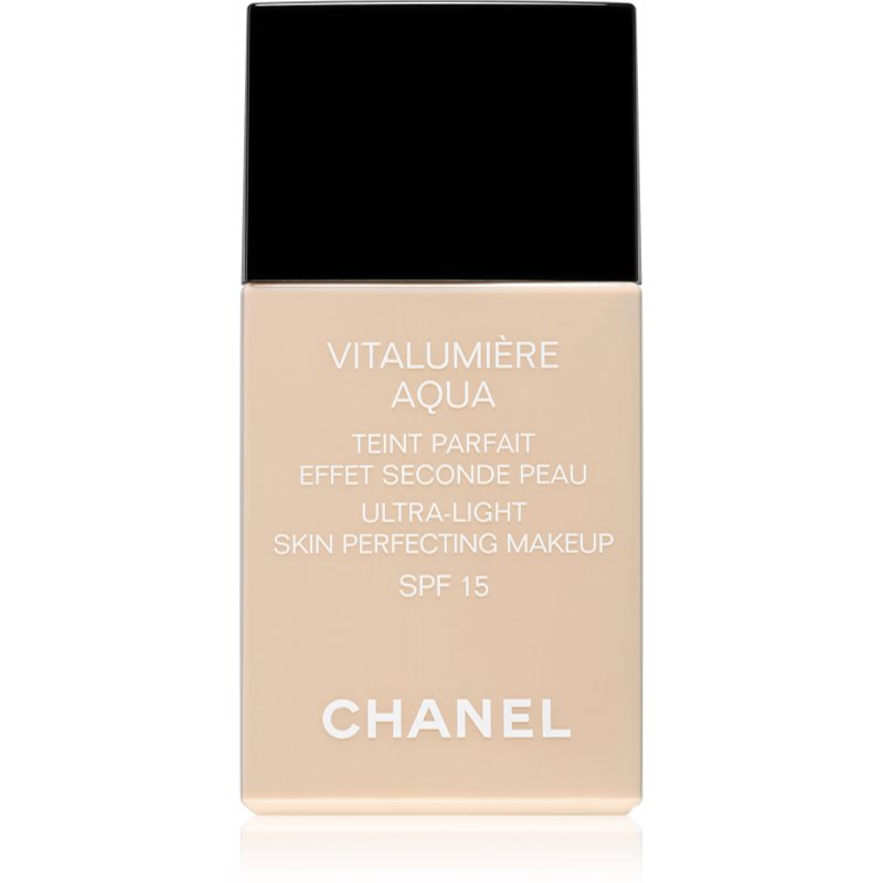 Chanel Vitalumière Aqua make-up ultra light pentru o piele radianta culoare 22 Beige Rosé SPF 15 30 ml