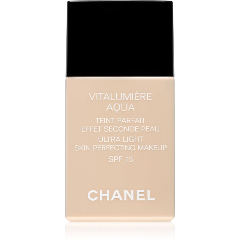 Chanel Vitalumière Aqua make-up ultra light pentru o piele radianta culoare 42 Beige Rose SPF 15 30 ml
