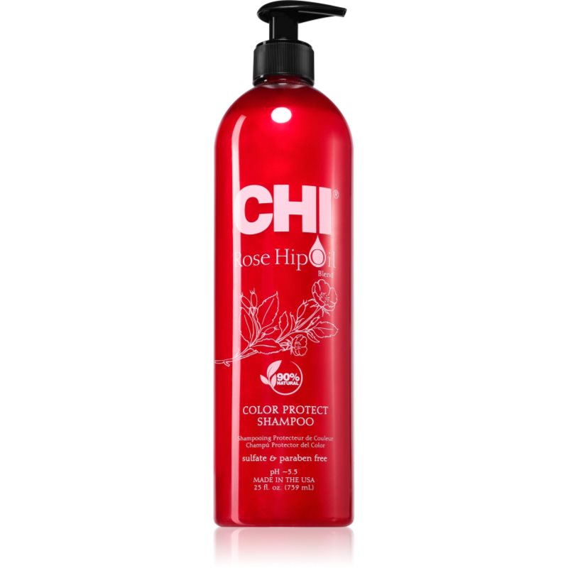 CHI Rose Hip Oil Shampoo șampon pentru păr vopsit 739 ml CHI Rose Hip Oil Shampoo șampon pentru păr vopsit 739 ml