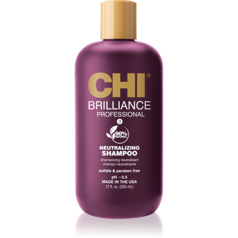 CHI Brilliance Deep Neutralizing Shampoo șampon cu ulei de masline 355 ml