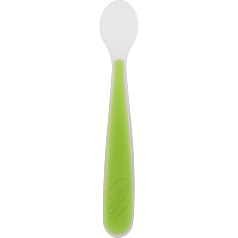 Chicco Soft Silicone linguriță 6m+ Green 1 buc