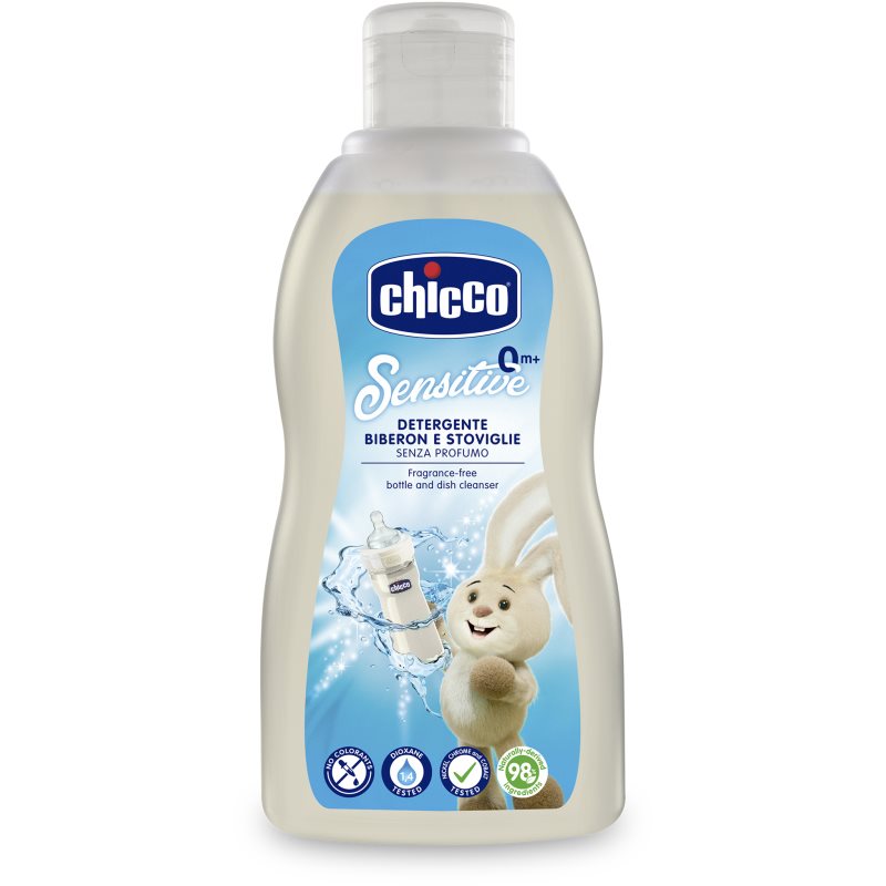 Chicco Sensitive Bottle and Dish Cleanser produs de curățare pentru articolele copiilor 300 ml