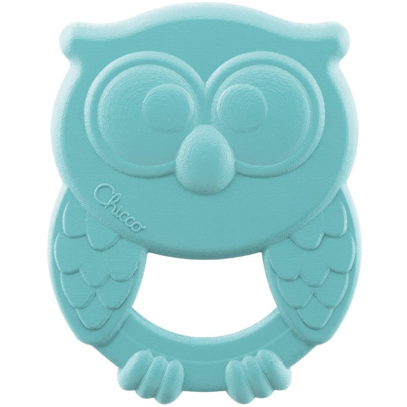 Chicco Eco+ Owly Teether jucărie pentru dentiție Blue 3 m+ 1 buc