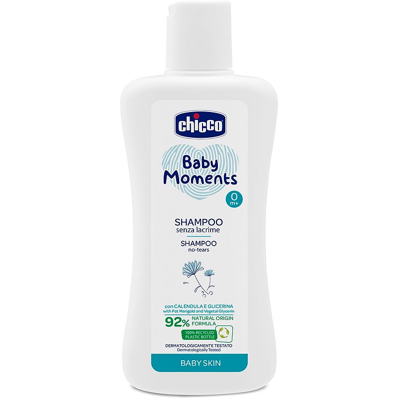 Chicco Baby Moments sampon pentru copii pentru păr 200 ml