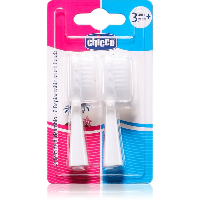 Chicco Replaceable Brush Heads 3y+ capete de schimb pentru periuta de dinti 2 buc