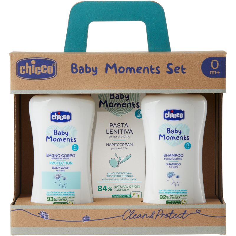 Chicco Baby Moments Clean & Protect set cadou pentru nou-nascuti si copii