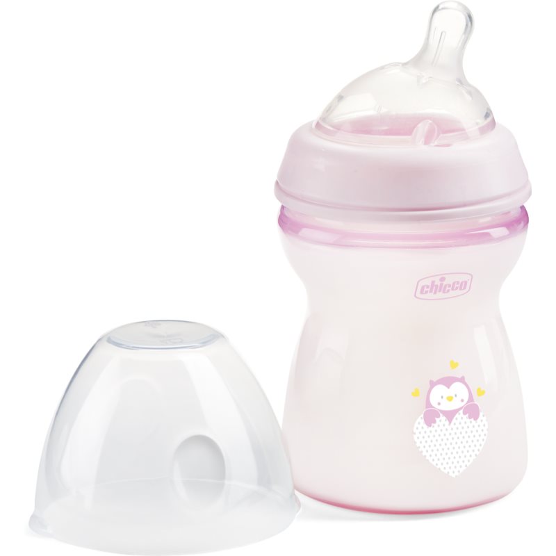 Chicco Natural Feeling Girl biberon pentru sugari 2m+ 250 ml