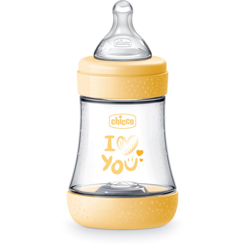 Chicco Perfect 5 biberon pentru sugari 0 m+ Slow Flow Yellow 150 ml