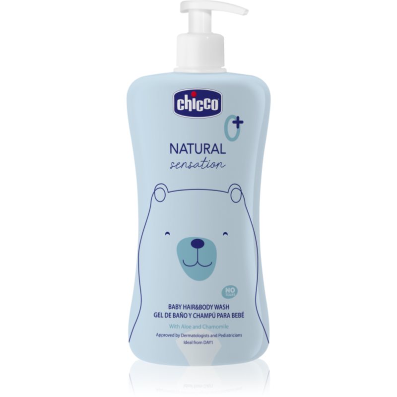 Chicco Natural Sensation Baby gel de duș și șampon pentru nou-nascuti si copii 0+ 500 ml