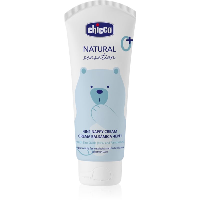 Chicco Natural Sensation Baby cremă de protecție împotriva petelor inflamate 0+ 100 ml