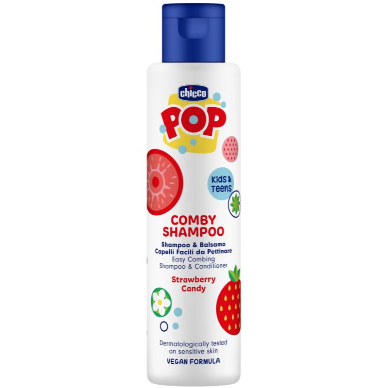 Chicco Pop Comby Shampoo & Conditioner sampon si balsam Strawberry 250 ml
