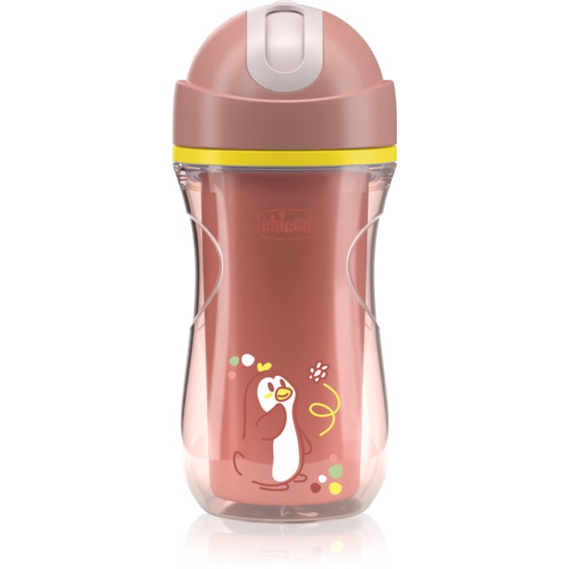 Chicco Sport Cup 14m+ ceasca cu pai Pink 266 ml Chicco Sport Cup 14m+ ceasca cu pai Pink 266 ml