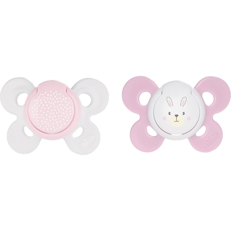 Chicco Physio Comfort 0-6m suzetă Girl-Dots/Rabbit 2 buc