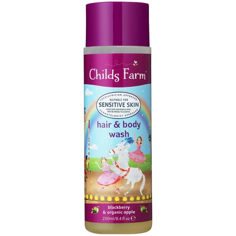 Childs Farm Hair & Body Wash Emulsie de curatare pentru corp și păr Blackberry & Organic Apple 250 ml