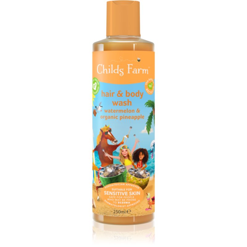 Childs Farm Hair & Body Wash Emulsie de curatare pentru corp și păr Watermelon & Organic Pineapple 250 ml