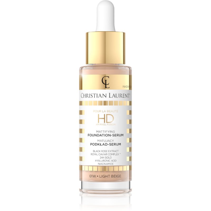 Christian Laurent Pour La Beauté HD 4M Pixel Fusion Fundatia serului lucios faciale culoare 01 Light Beige 32 ml